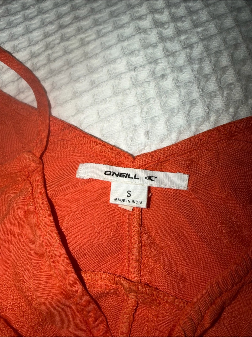 O'Neill Orange Mini Dress with Spaghetti Straps - Picture 3 of 8